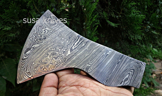 Custom Handmade Damascus Tomahawk Damascus steel Blank Axe Head, Hatchet Blank A - SUSA KNIVES