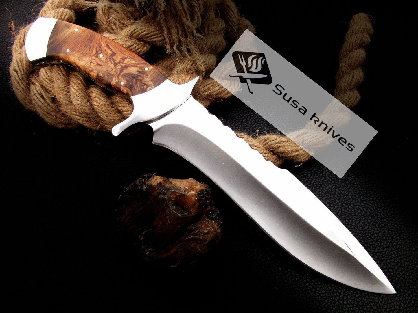 CUSTOM MADE, 440 C ,OUTDOOR JUNGLE HUNTING SURVIVAL FIGHTING CLAW BOWIE KNIFE - SUSA KNIVES
