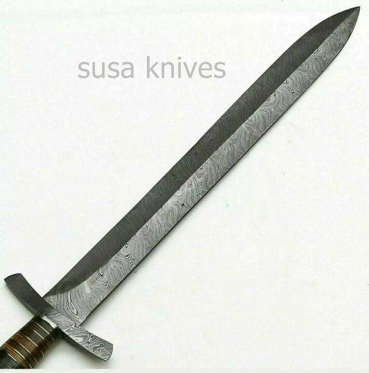 Custom Handmade Damascus Forged Steel sword Knife - SUSA KNIVES
