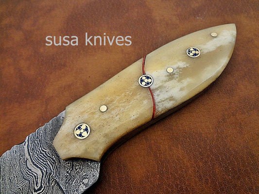 Custom hand crafted Damascus steel Moqen,s hunting knife - SUSA KNIVES