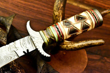 Load image into Gallery viewer, Custom Handmade Damascus Kukri Hunting Knife | Farms Camel Bone - SUSA KNIVES
