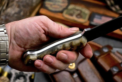 Handmade Hammered Damascus Custom Bird Fish Small Hunting Skinning Knife - SUSA KNIVES