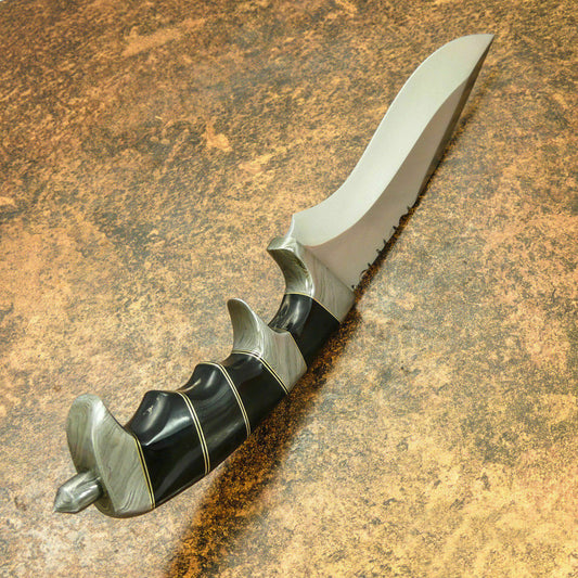 Amazing Custom Handmade D2 Steel Hunting Knife | Sheath " Buffalo horn Handle - SUSA KNIVES