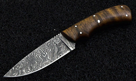 CUSTOM HAND MADE DAMASCUS STEEL HUNTING SKINNER KNIFE. - SUSA KNIVES