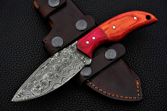 CUSTOM HAND MADE DAMASCUS STEEL HUNTING SKINNER KNIFE. - SUSA KNIVES