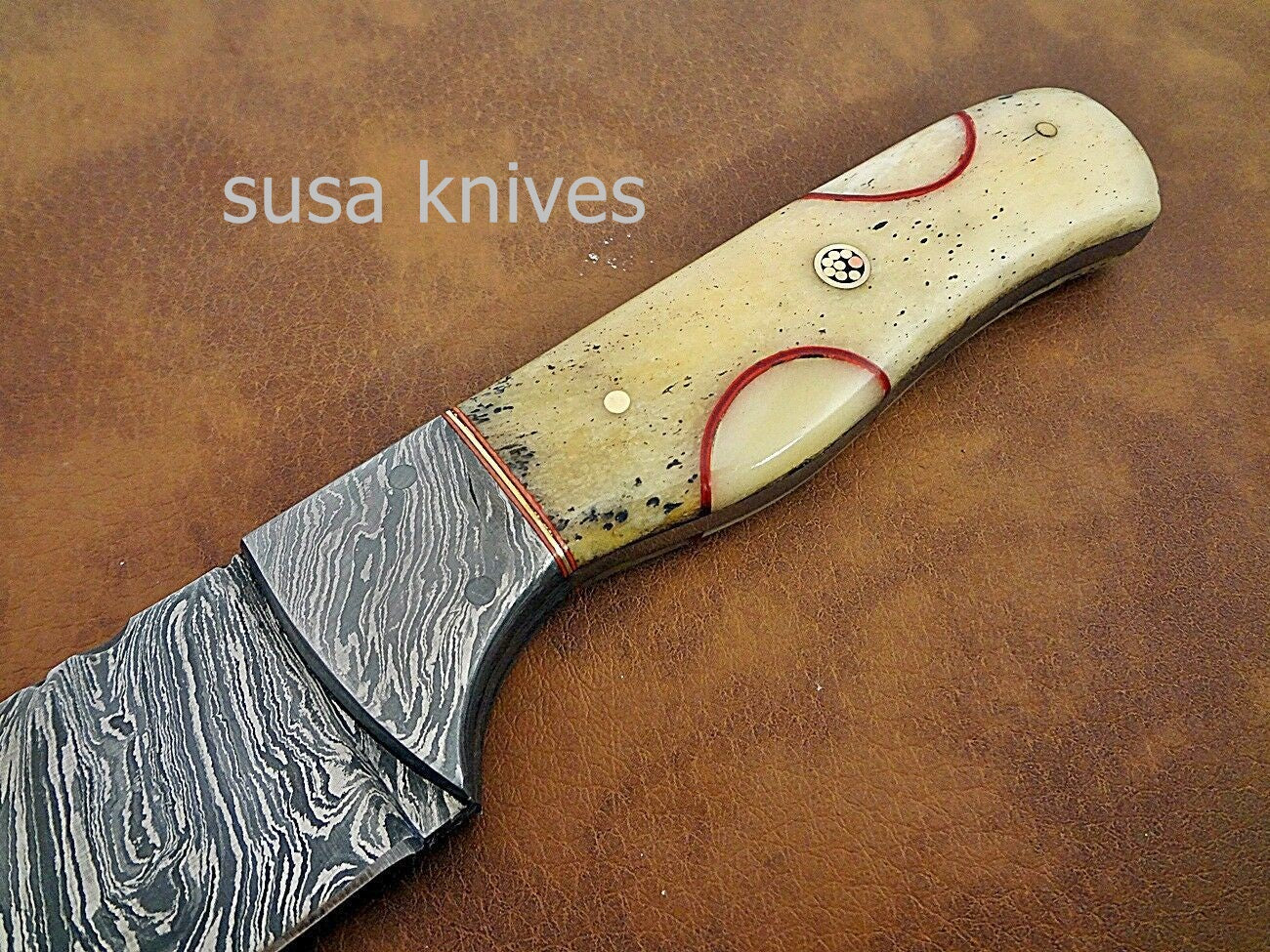 Custom hand crafted Damascus steel Moqen,s Bone lover Knife (Special Sale) - SUSA KNIVES