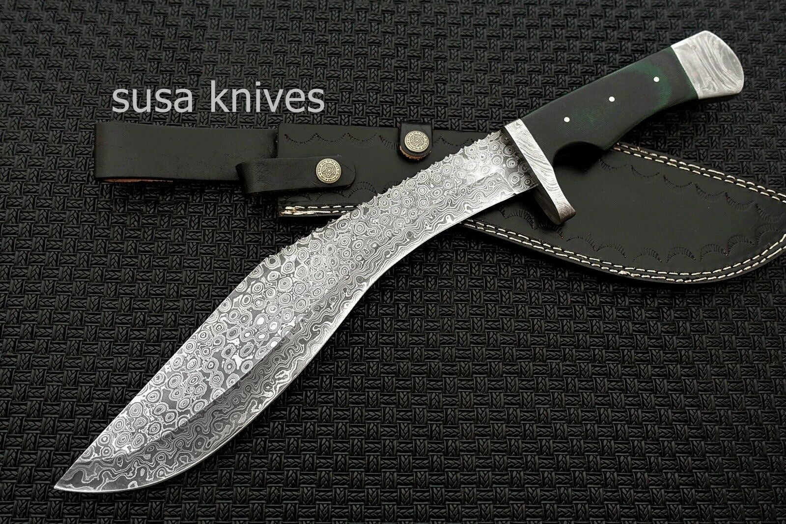 Custom Handmade Damascus Kukri Knife - SUSA KNIVES