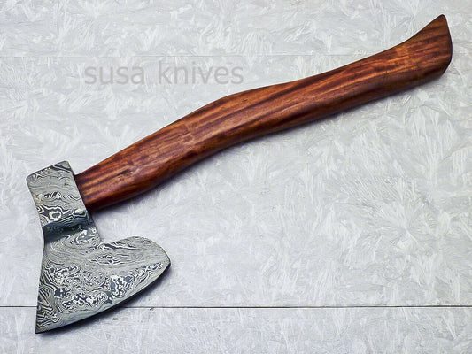 New Beautiful Handmade Damascus Steel AXE "UNIQUE AXE" Limited Edition - SUSA KNIVES