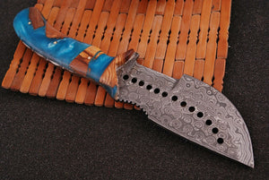 CUSTOM HAND FORGED DAMASCUS STEEL TRACKER Hunting KNIFE - SUSA KNIVES