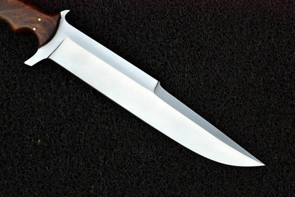CUSTOM HAND MADE D2 Tool STEEL HUNTING BOWIE KNIFE WITH ROSE WOOD HANDLE. - SUSA KNIVES