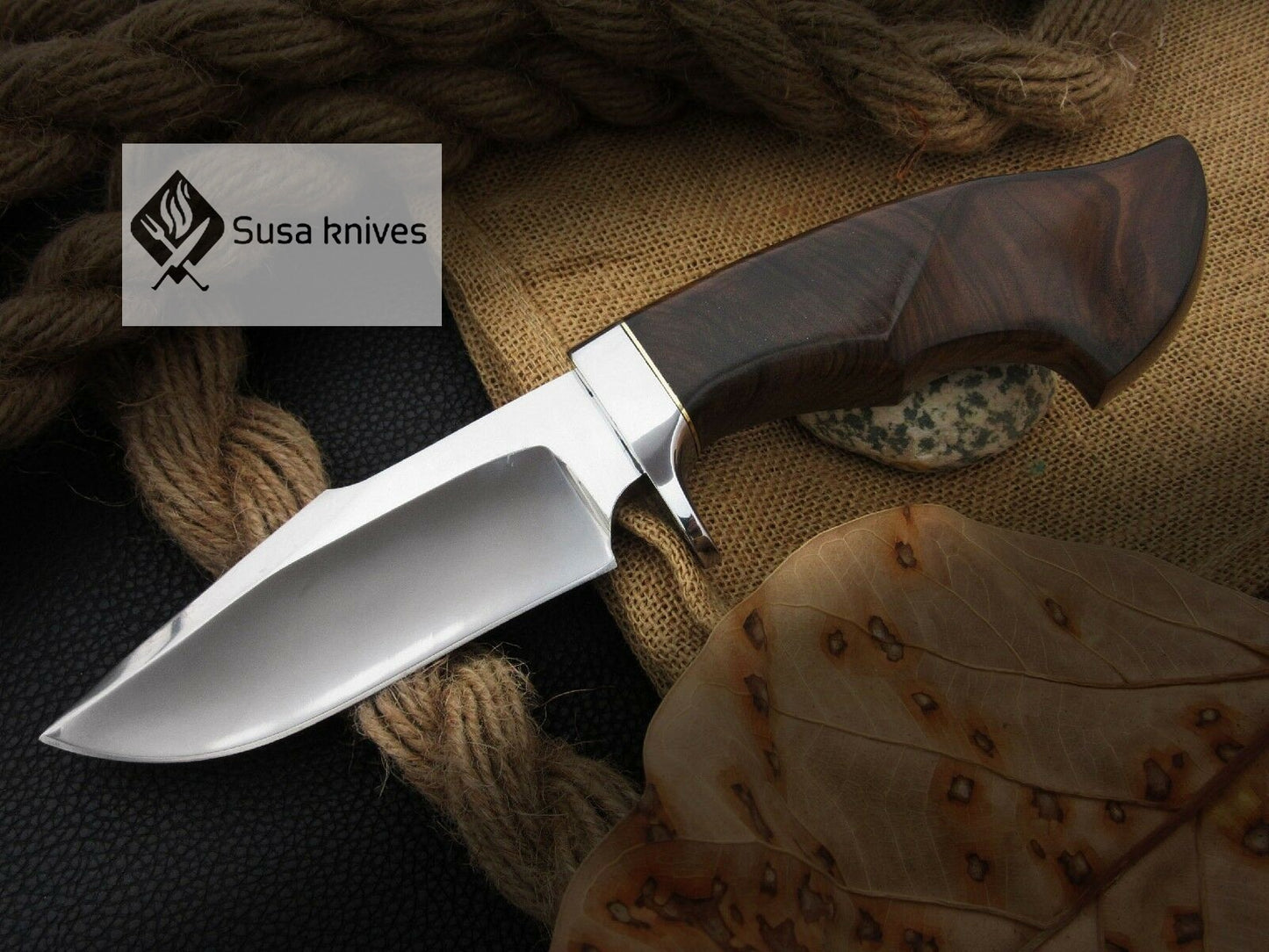 CUSTOM MADE, MIRROR POLISHED 440 C ,OUTDOOR JUNGLE HUNTING / FIGHTING CLAW KNIFE - SUSA KNIVES
