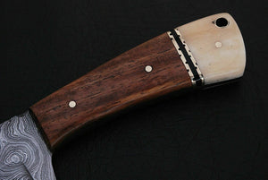 BEAUTIFUL CUSTOM HAND MADE DAMASCUS STEEL HUNTING SKINNER KNIFE. - SUSA KNIVES