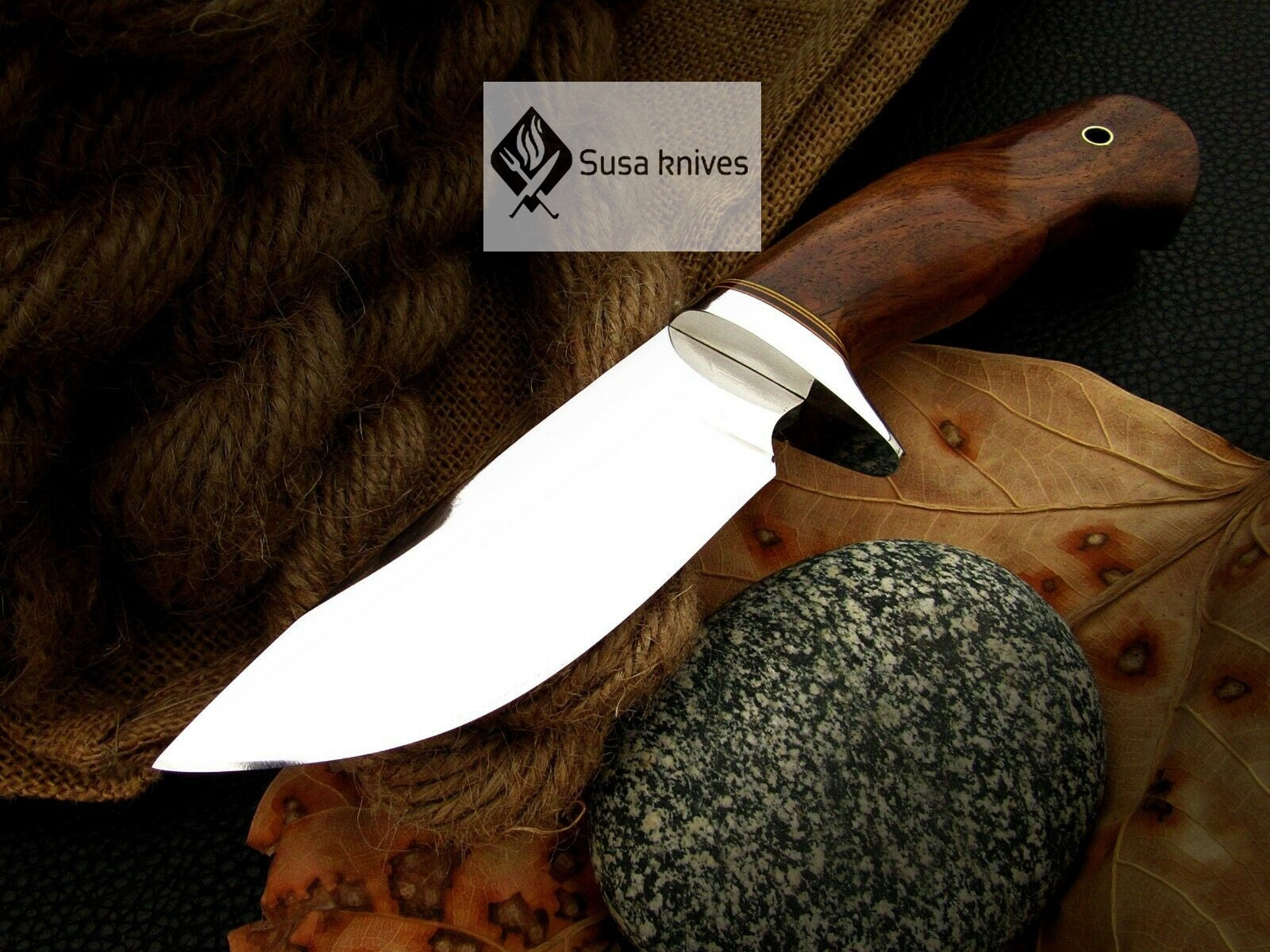 CUSTOM MADE, MIRROR POLISHED 440 C ,OUTDOOR JUNGLE HUNTING / FIGHTING CLAW KNIFE - SUSA KNIVES