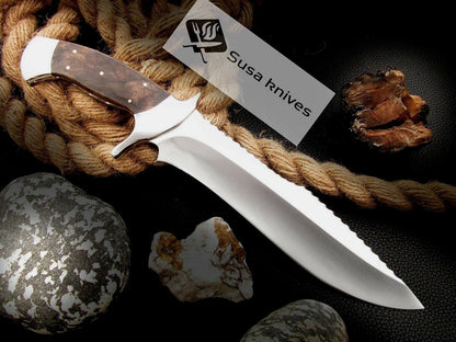 CUSTOM MADE, 440 C ,OUTDOOR JUNGLE HUNTING SURVIVAL FIGHTING CLAW BOWIE KNIFE - SUSA KNIVES