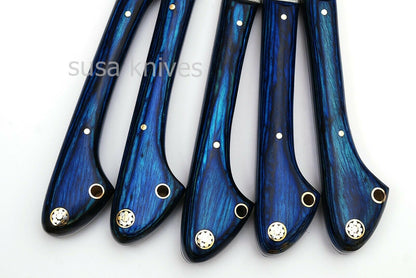 Custom Handmade Damascus Kitchen Knife Chef Knives Set - SUSA KNIVES