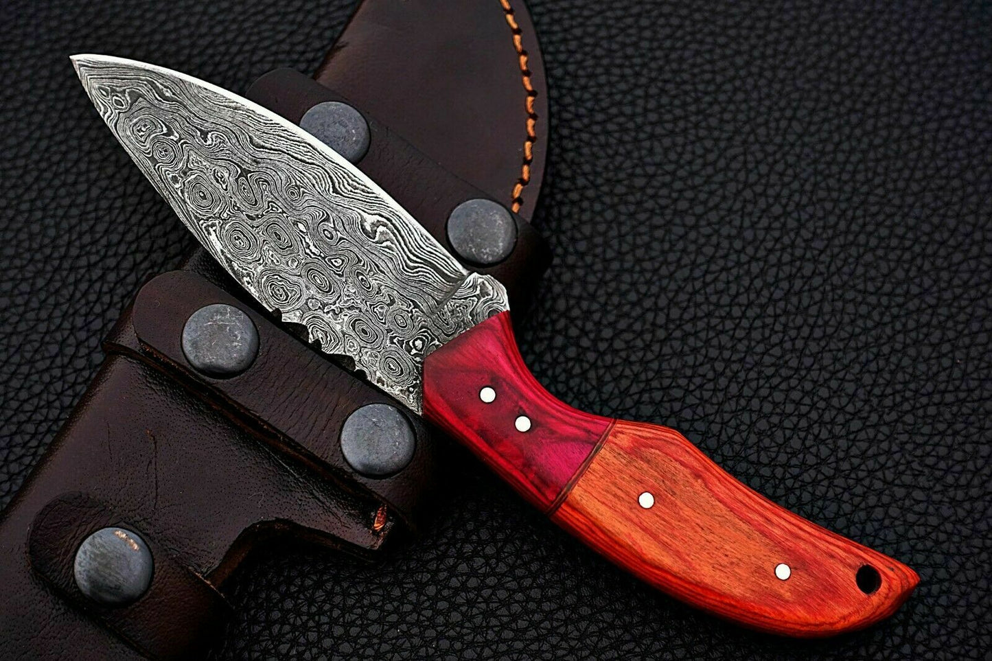CUSTOM HAND MADE DAMASCUS STEEL HUNTING SKINNER KNIFE. - SUSA KNIVES