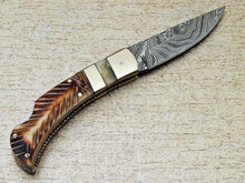 Load image into Gallery viewer, Over All Length = 8.5&quot; Inches Approx  Handle Size = 4.5&quot; Inches Approx  Blade Size = 4.0&quot; Inches Approx  Hand Casted Brass Bolster   HANDLE MATERIAL- Stag Horn - SUSA KNIVES
