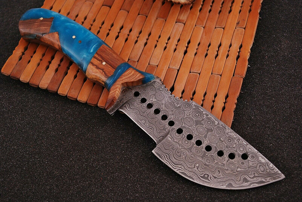 CUSTOM HAND FORGED DAMASCUS STEEL TRACKER Hunting KNIFE - SUSA KNIVES