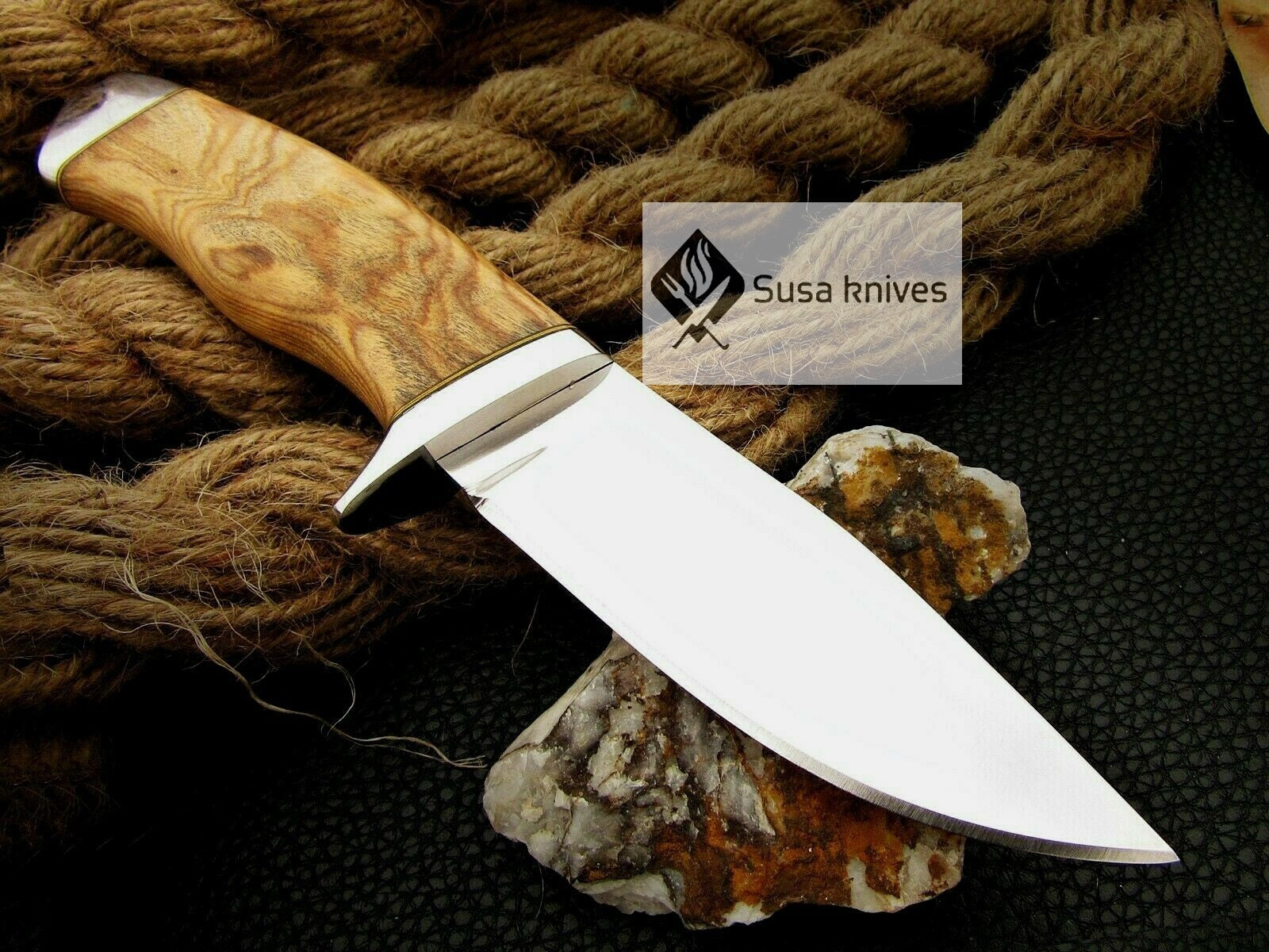 CUSTOM MADE, MIRROR POLISHED 440 C ,OUTDOOR JUNGLE HUNTING / FIGHTING CLAW KNIFE - SUSA KNIVES
