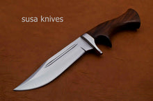 Load image into Gallery viewer, Handmade D2 Steenless Steel 11.00 Inches Bowie Knive Rose Wood Handle - SUSA KNIVES
