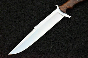 CUSTOM HAND MADE D2 Tool STEEL HUNTING BOWIE KNIFE WITH ROSE WOOD HANDLE. - SUSA KNIVES