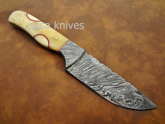 Custom hand crafted Damascus steel Moqen,s Bone lover Knife (Special Sale) - SUSA KNIVES