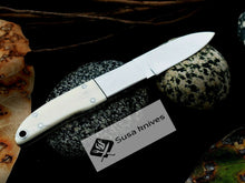 Load image into Gallery viewer, CUSTOM MADE, MIRROR POLISHED 440 C,MAMMOTH HANDLE HUNTING / FIGHTING KNIFE - SUSA KNIVES
