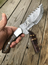 Load image into Gallery viewer, CUSTOM HAND FORGED DAMASCUS STEEL TRACKER Hunting KNIFE - SUSA KNIVES
