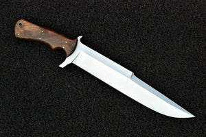 CUSTOM HAND MADE D2 Tool STEEL HUNTING BOWIE KNIFE WITH ROSE WOOD HANDLE. - SUSA KNIVES