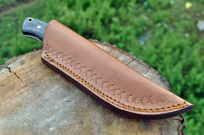 hand Forged Railroad Spike Carbon Steel Hunting Knife W/ Wood Handle - SUSA KNIVES