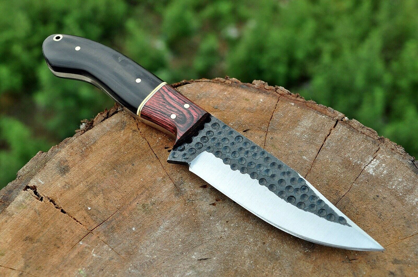 hand Forged Railroad Spike Carbon Steel Hunting Knife W/ Wood Handle - SUSA KNIVES