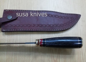 Customized Handmade Moqen,s Damascus Steel Lion Hunting knfie - SUSA KNIVES