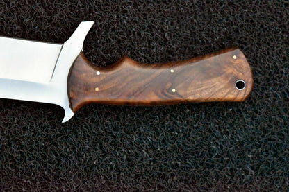 CUSTOM HAND MADE D2 Tool STEEL HUNTING BOWIE KNIFE WITH ROSE WOOD HANDLE. - SUSA KNIVES