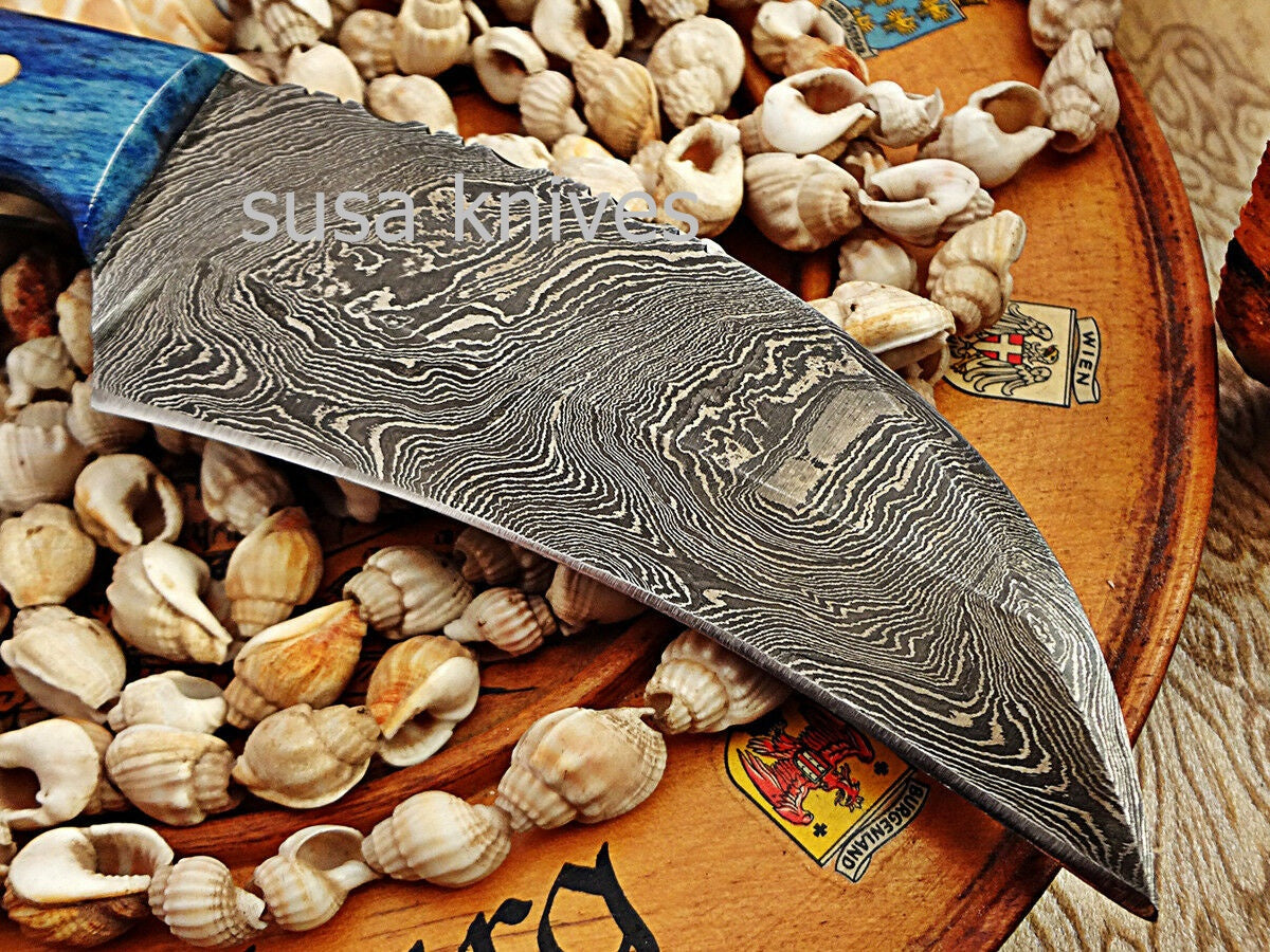 Custom made Moqen,s Damascus steel knife - SUSA KNIVES