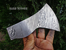 Load image into Gallery viewer, Custom Handmade Damascus Tomahawk Damascus steel Blank Axe Head, Hatchet Blank A - SUSA KNIVES
