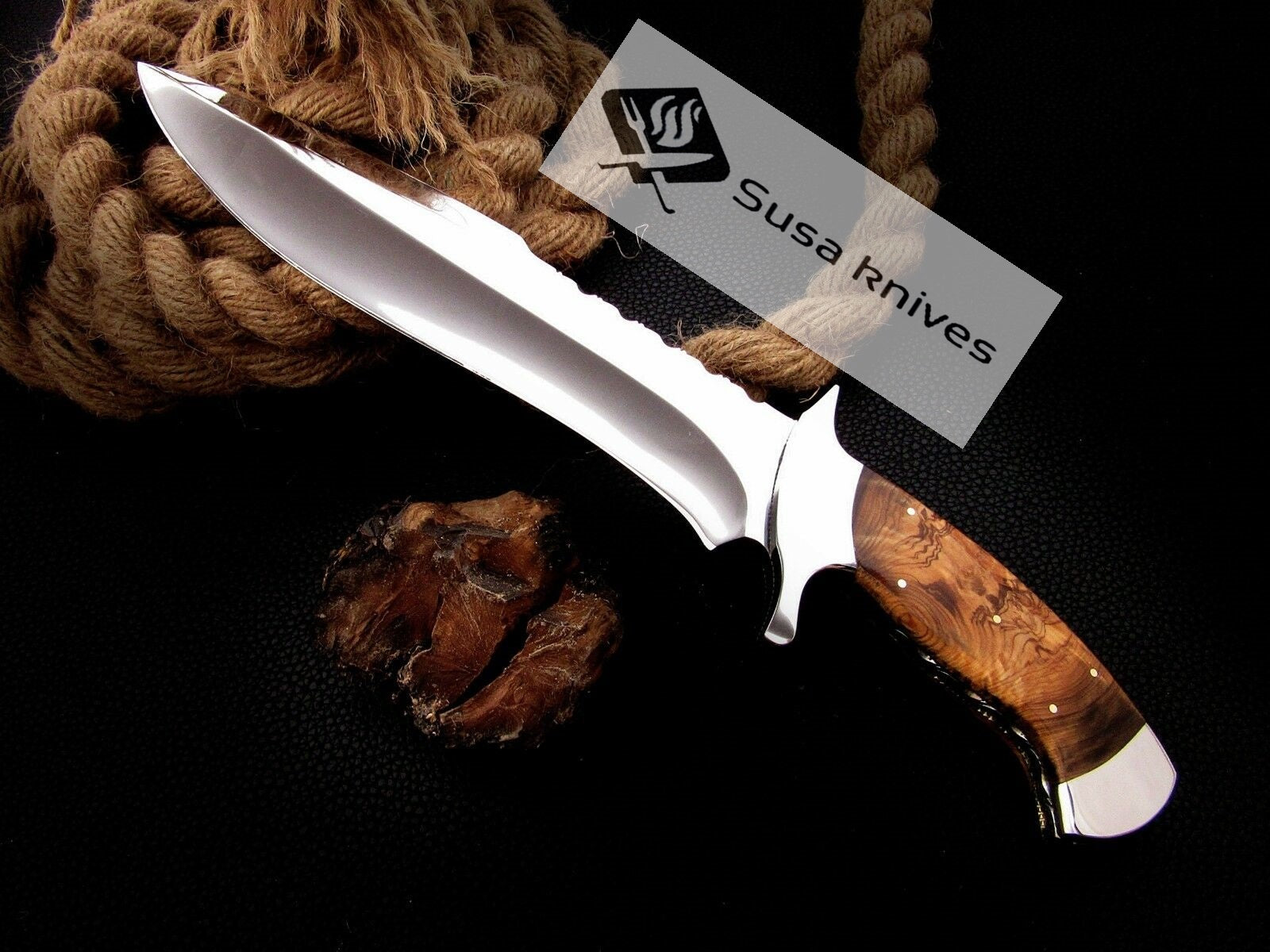 CUSTOM MADE, 440 C ,OUTDOOR JUNGLE HUNTING SURVIVAL FIGHTING CLAW BOWIE KNIFE - SUSA KNIVES