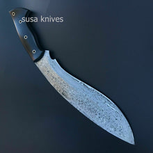 Load image into Gallery viewer, Custom Handmade Damascus Steel Amazing Kukri Knife With Black Micarta Handle - SUSA KNIVES

