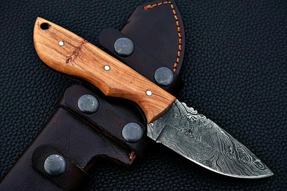 CUSTOM HAND MADE DAMASCUS STEEL HUNTING SKINNER KNIFE. - SUSA KNIVES