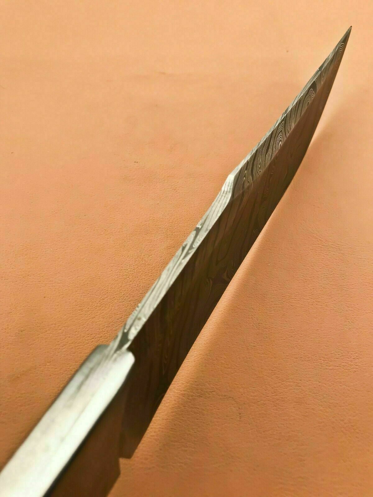 Custom Handmade Hunting Steel Hunting Knife | Sheath Buffalo Horn Handle - SUSA KNIVES