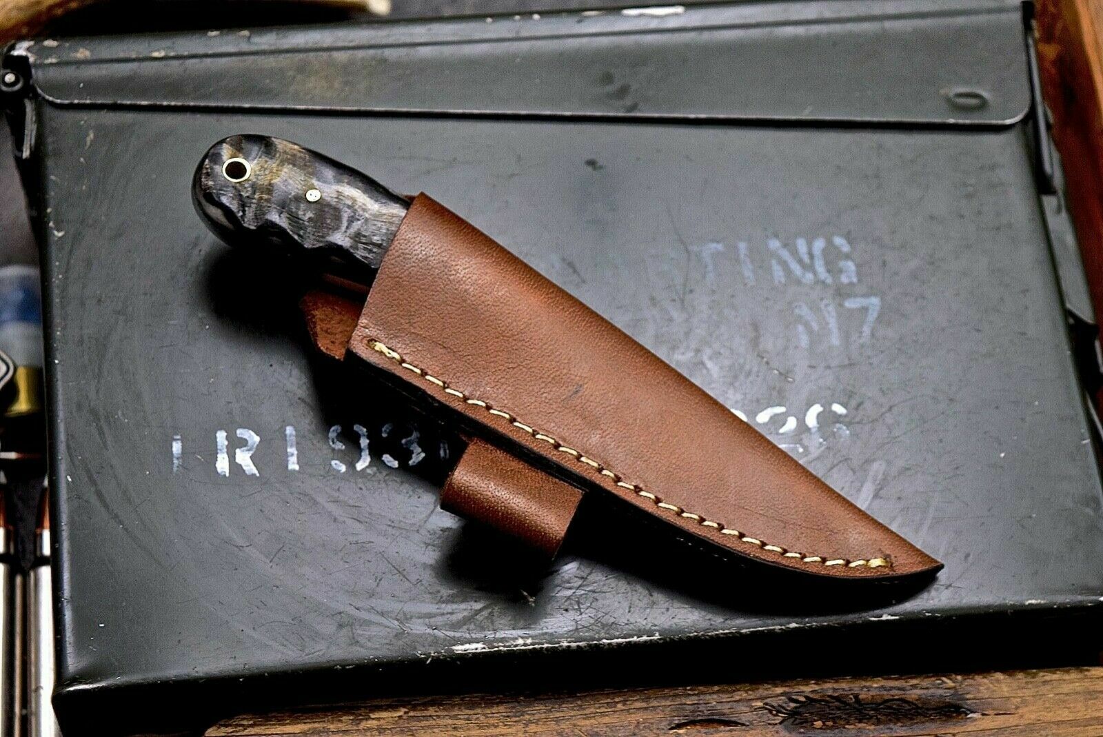 Handmade Hammered Damascus Custom Bird Fish Small Hunting Skinning Knife - SUSA KNIVES