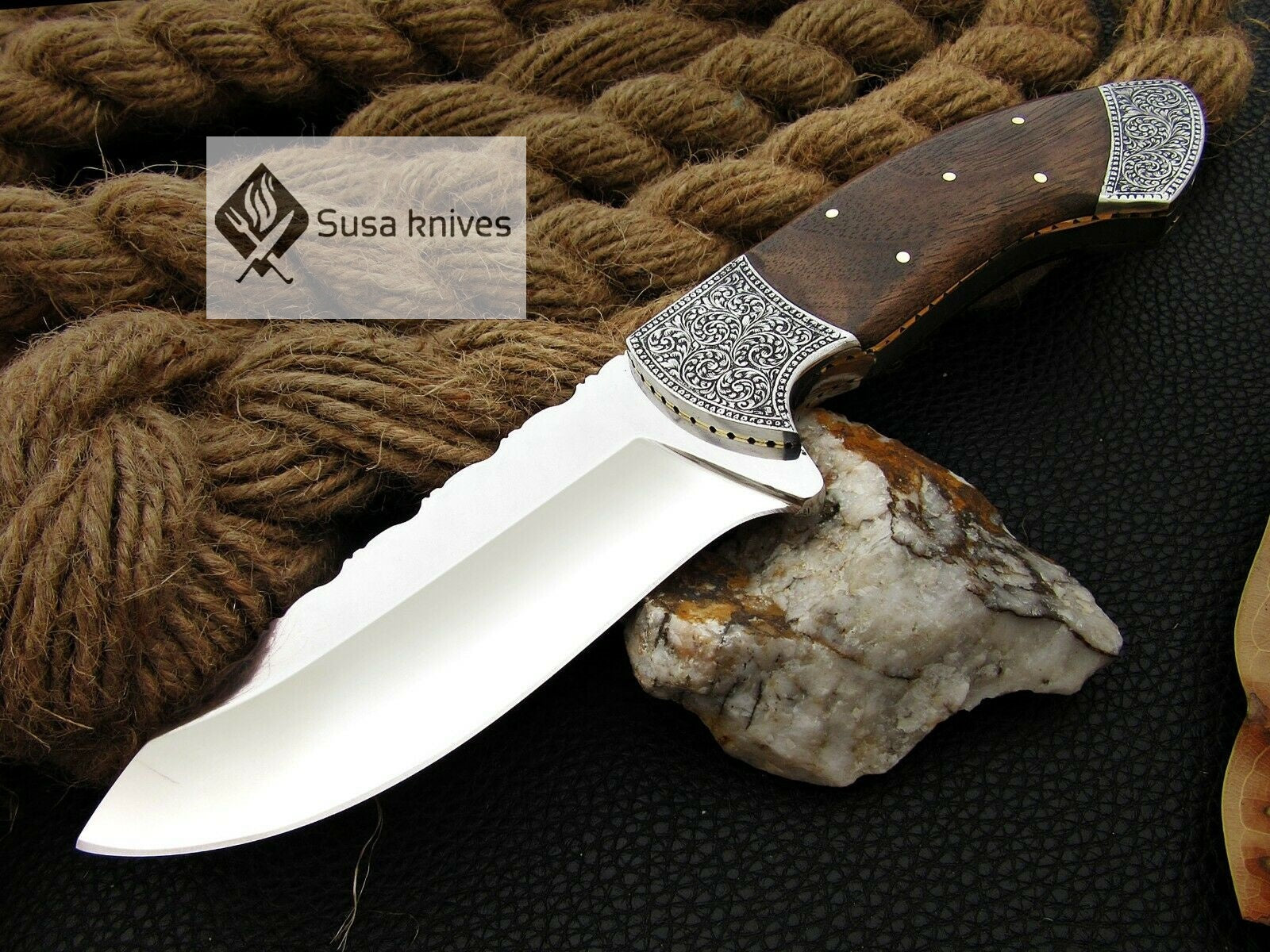 HANDMADE ENGRAVED OUTDOOR HUNTING / FIGHTING CLAW KNIFE - SUSA KNIVES