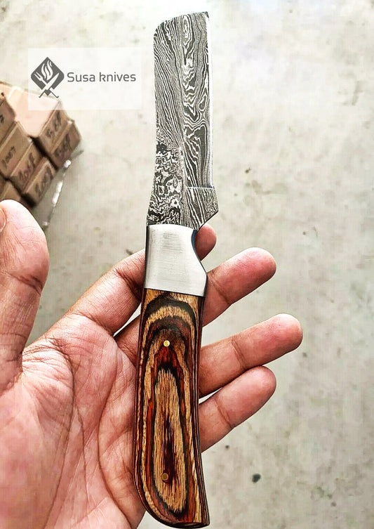 HAND FORGED DAMASCUS Overall Length:  9" Inches - SUSA KNIVES