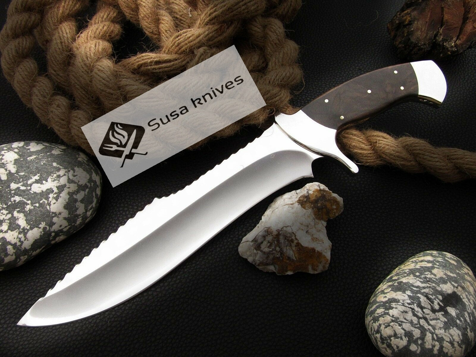CUSTOM MADE, 440 C ,OUTDOOR JUNGLE HUNTING SURVIVAL FIGHTING CLAW BOWIE KNIFE - SUSA KNIVES