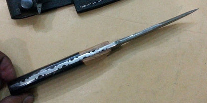 Custom hand crafted Damascus steel Buck & Bear knife - SUSA KNIVES