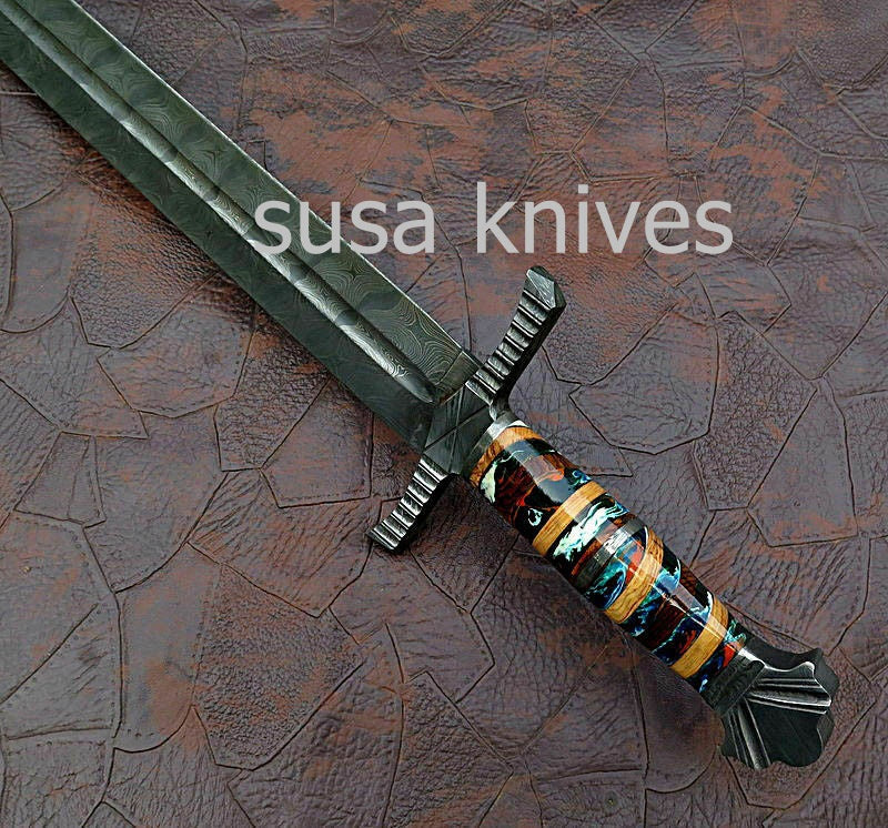 Custom Handmade Damascus Steel Swords Knife - SUSA KNIVES