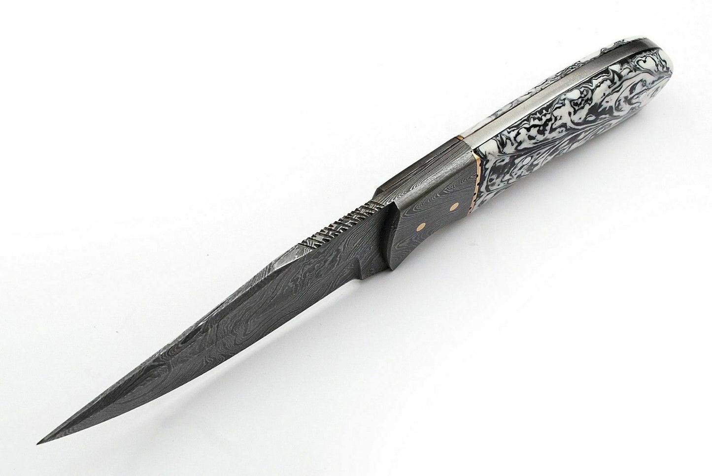 CUSTOM HAND MADE DAMASCUS STEEL FULL TANG HUNTING SKINNER KNIFE - SUSA KNIVES