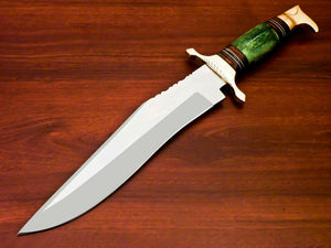 Amazing Custom Handmade D2 Steel Hunting Knife " Stained Camel Bone Handle - SUSA KNIVES