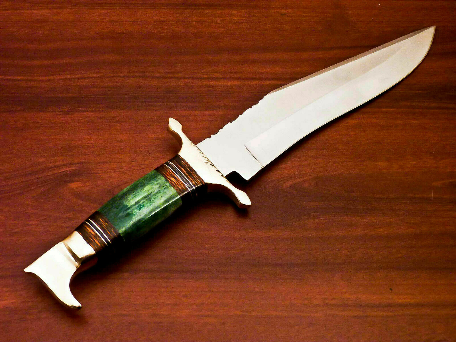 Amazing Custom Handmade D2 Steel Hunting Knife " Stained Camel Bone Handle - SUSA KNIVES