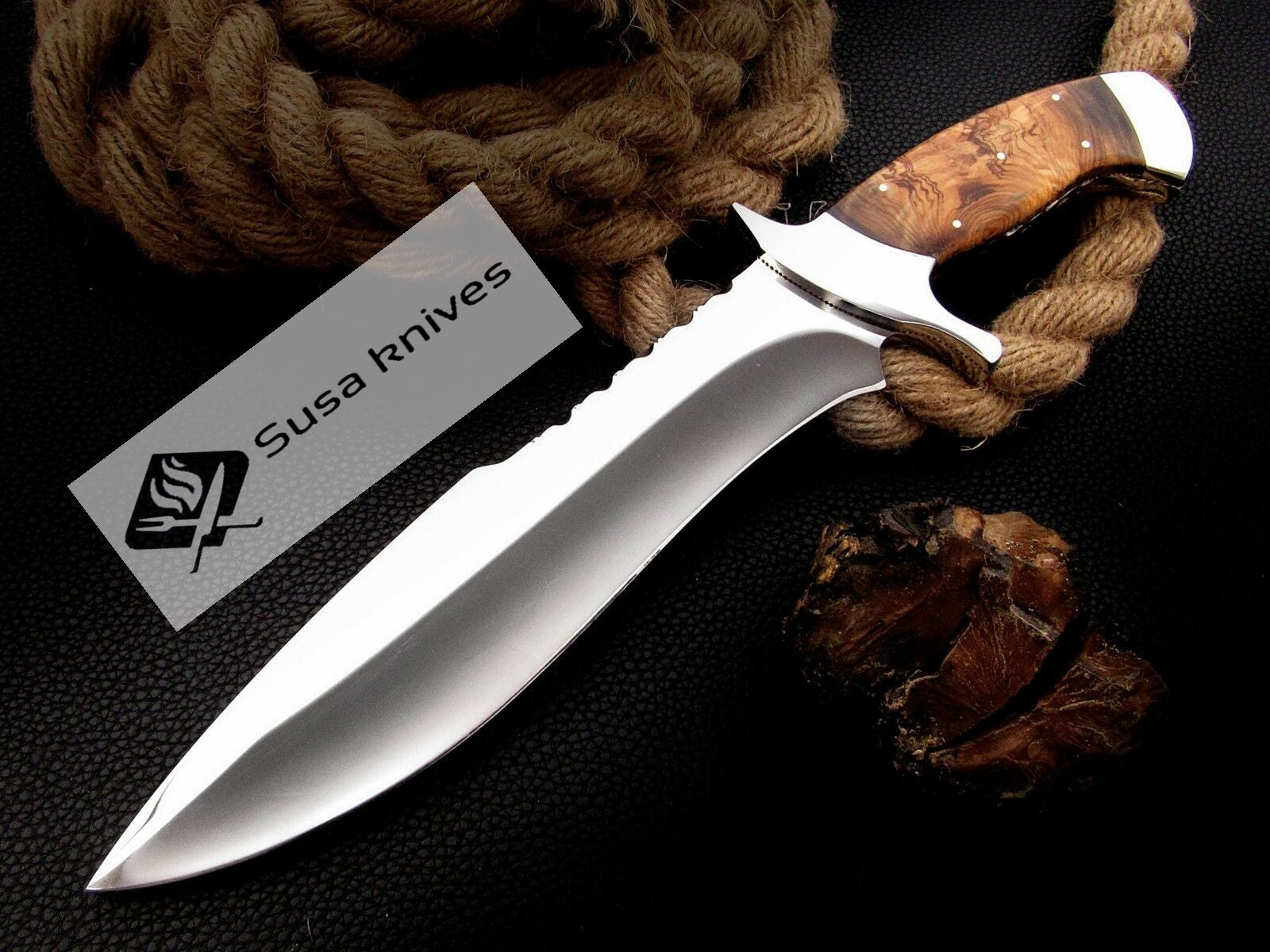 CUSTOM MADE, 440 C ,OUTDOOR JUNGLE HUNTING SURVIVAL FIGHTING CLAW BOWIE KNIFE - SUSA KNIVES