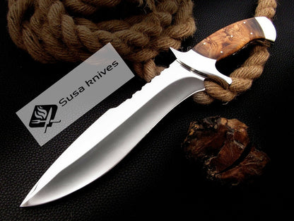 CUSTOM MADE, 440 C ,OUTDOOR JUNGLE HUNTING SURVIVAL FIGHTING CLAW BOWIE KNIFE - SUSA KNIVES